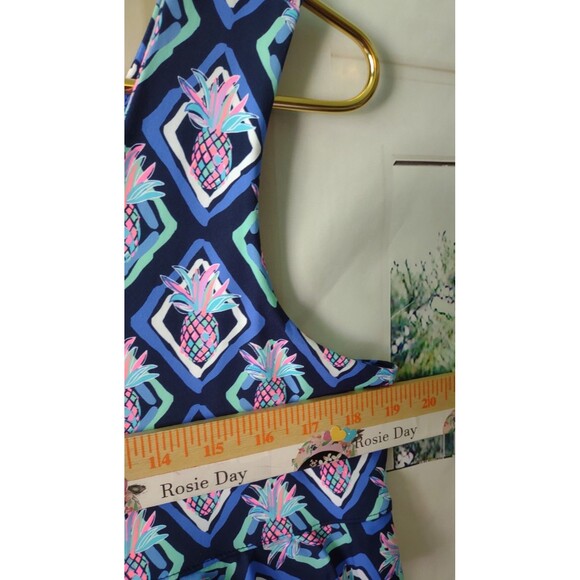 Lulu B Dress Size Large Womens Tiered Ruffles Pineapple Cruise Resort UPF 50+ - Picture 6 of 7